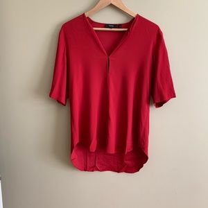 Theory Red Blouse Size P